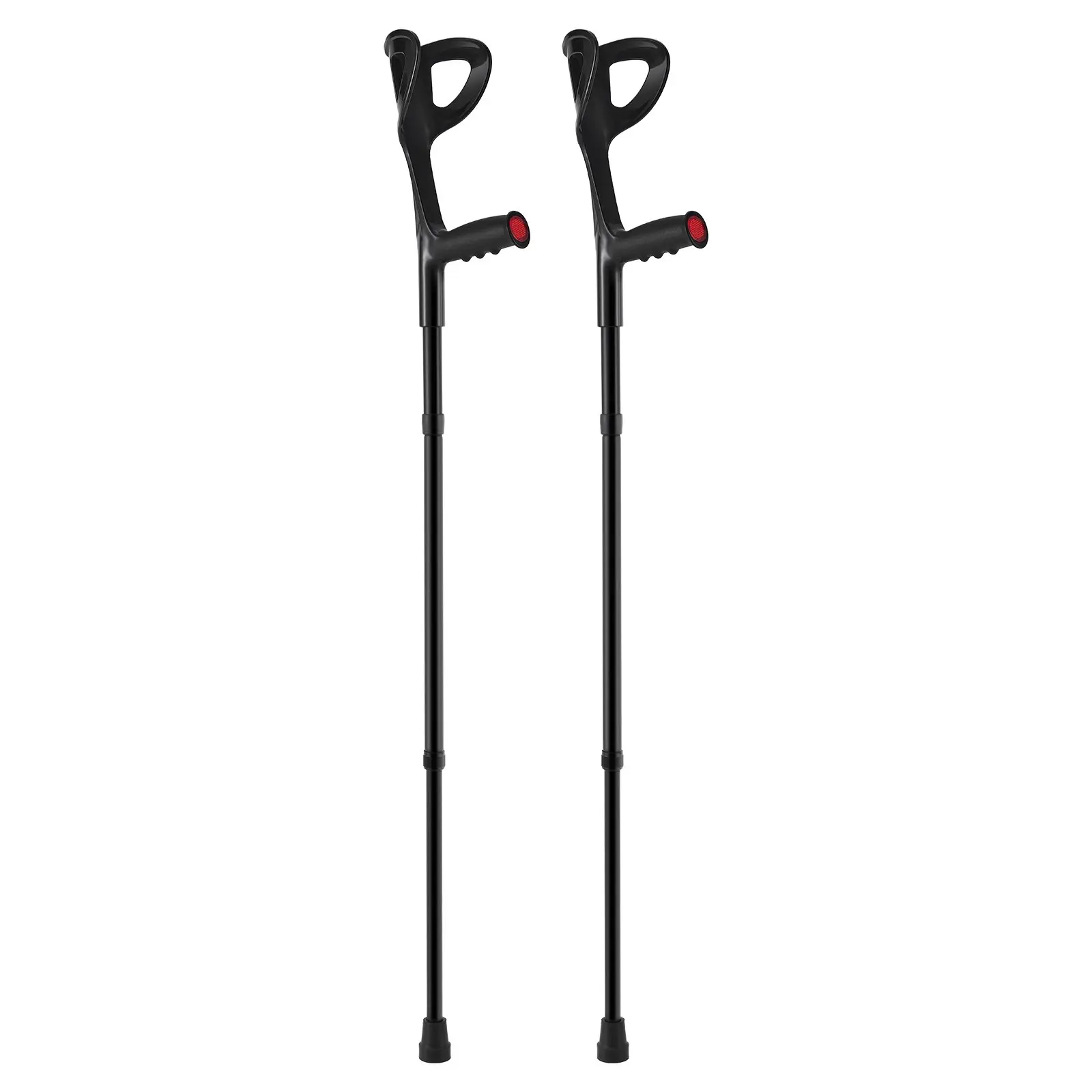 VEVOR Foldable Forearm Crutches for Adults, 10-Level Adjustable Height Lightweight Aluminum Medical Crutches with Open Cuff, 1 Pair 350LBS Capacity for Leg Injury Surgery Patients Summervibes