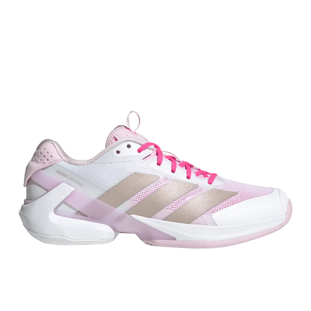 adidas Womens Adizero Ubersonic 5 Tennis Sneakers Shoes - Gold, Pink, White