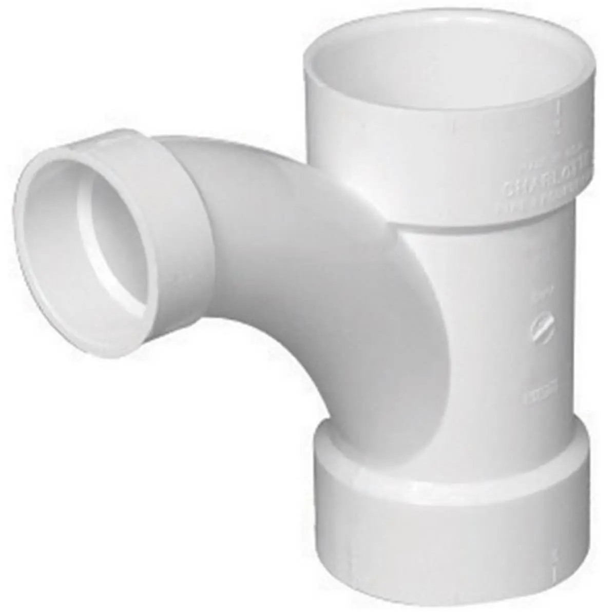 212 MAIN Charlotte PVC005021400HA 3x3x2 in. Long Turn Wye Water Pipe with Hub Ends
