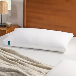 Standard Pillow, 20x28 Pillow Inserts - Fluffy and Plush Odor-Free Fill - 100% Breathable Cotton Fabric for Couch Sofa Bed, White