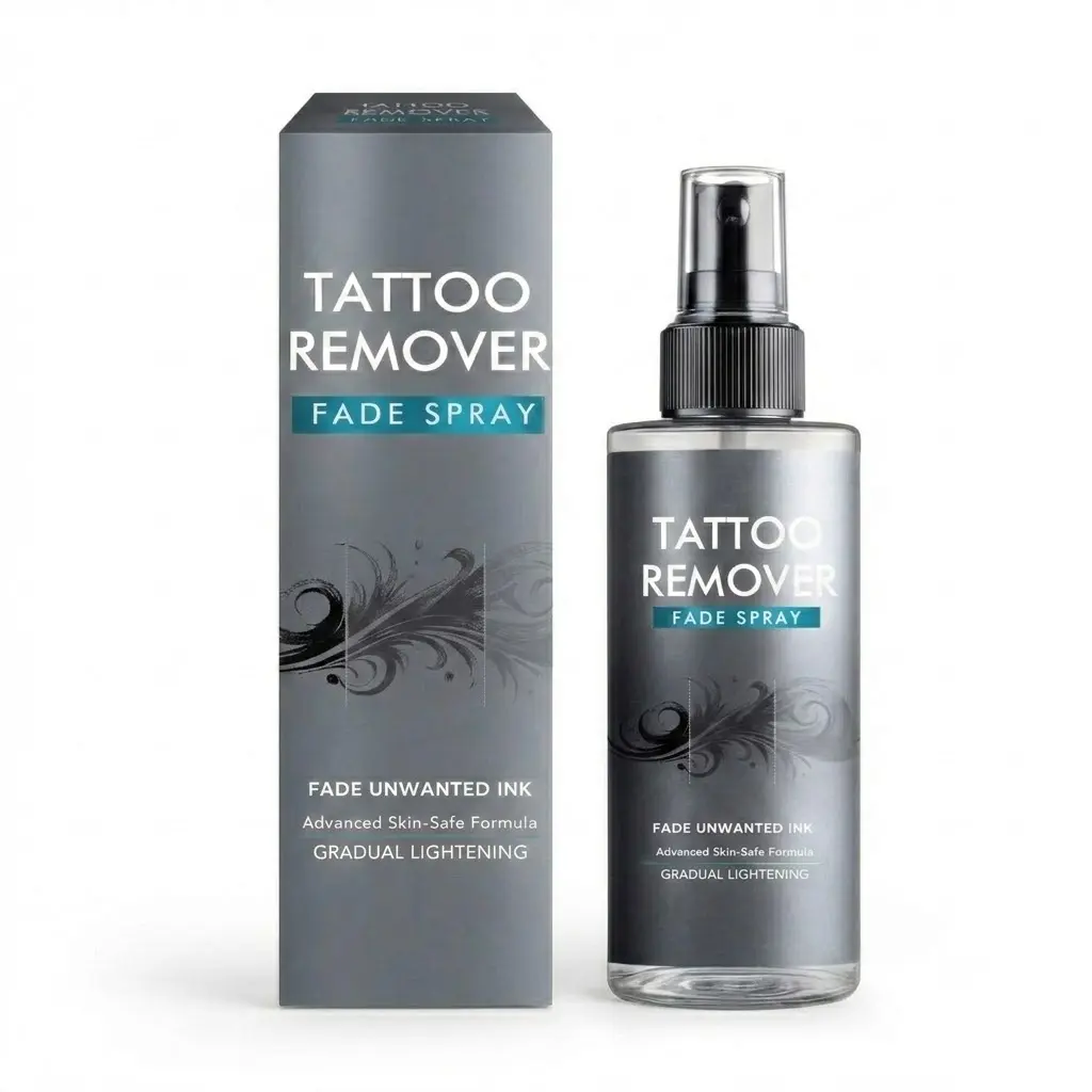 Tattoo Remover Fade Spray – Gradual Lightening for Unwanted Ink – Advanced Skin‑Safe Formula with Aloe Vera – Gentle, At‑Home Spray – Fades All Ink Colors & Styles – Safe for Sensitive Skin