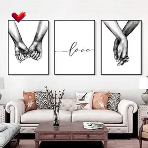 Love and Hand in Hand Wall Art - 12x16 inches UNFRAMED