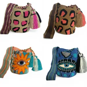 Upholstered small animal print  crossbody Bag