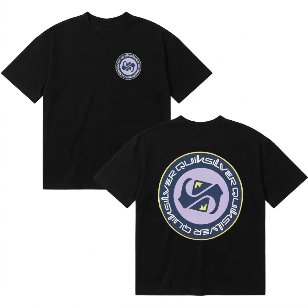 Quiksilver Logo T-Shirt – Retro Surf Graphic Shirt, Soft Cotton Blend Shirt, Beach & Skate Style Gift