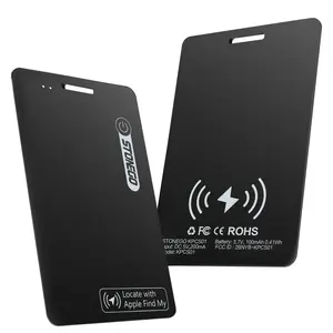 STONEGO Rechargeable Ultra-Thin Wireless Positioning Tracker, Smart IP67 Waterproof Item Locator Finder, Compatible with Apple Find My App for IOS Only, Wallet Finder Luggage Tag Phone Passport Anti-Loss Device, Christmas Thanksgiving Birthday Gift