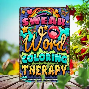 Swear Word Coloring Book, 1 Count Colorful Graffiti Wall Art, DIY Decorative Painting, Wall Decor for Home Office Coffee Shop, Home Decor, Office Decor, Outdoor Safety Material