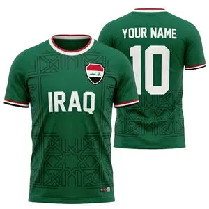Personalized Iraq Soccer Jersey Custom Name Number Iraq Football Shirt Iraq Fan Apparel Gift for Men Women