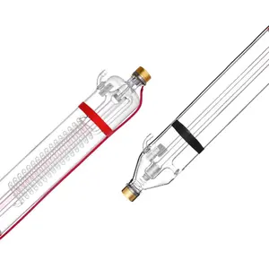 VEVOR 130W CO2 Laser Tube, 65 in (1650 mm) Length, 3.1 in (80 mm) Dia Borosilicate Glass Laser Cutter Tube with Metal Head, 10, 000hr Wires Preconnected for Laser Engraver Engraving Cutting Machine
