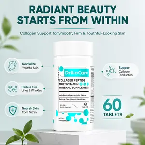 【Limited Time Buy 3 Get 3 Free】DrBioCare Collagen Peptides, Radiant Skin & Beauty Support with Vitamins, Minerals & Probiotics