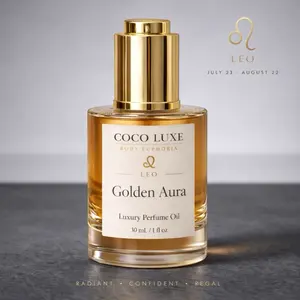 Leo Perfume Oil – Honey Amber Floral Fragrance | Radiant Luxury Body Oil | Long Lasting Zodiac Scent | Coco Luxe Body Euphoria (30 mL)