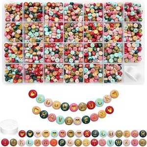 1400 Beads Kit, Colorful Letter Heart Beads, Acrylic Letters, Christmas Crafts, Bracelets, Jewelry, Keychain Pendants, DIY Craft Supplies