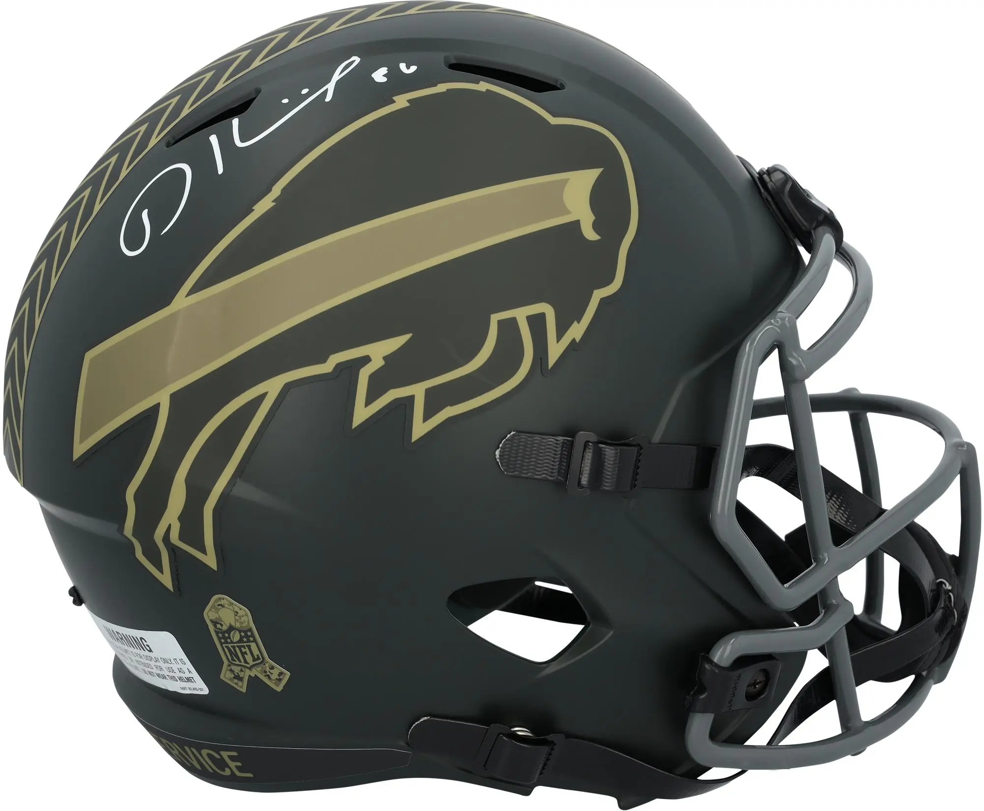Dalton Kincaid Buffalo Bills Autographed Riddell 2025 Salute To Service Speed Replica Helmet - Fanatics Authentic Certified