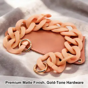 Acrylic Resin Bag Chain Strap Frosted Matte Wide Chunky Handbag Chain European and American Style Luxury Fashion Bag Strap With Diamond Embellished Stylish Purse Accessory Durable Elegant Replacement Strap for Women Bags