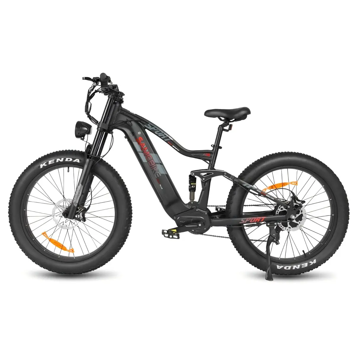 SAMEBIKE SPORT Electric Mountain Bike | 1500W Peak Motor, 26"x4.0 Kenda Fat Tire Ebike for Adults, 48V 17Ah Battery 130KM Super Long Range, 45KM/H, Full Suspension Hydraulic Disc Brake Bicycle