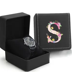 Clamshell Wristwatch Case, Single Watch Gift Box with Pillow, Jewelry Accessories, Business Packaging, Classic Gift Holder