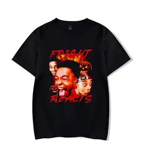 FlightReacts T-Shirt Merch Summer Women Men O-neck Short Sleeve Printed Fashion Tops Tee Badass Alternative Fashion Fans Bold edgy design for goth Harajuku streetwear lovers Casual Streetwear, Made in USA, Menswear Womenswea
