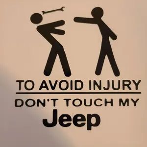 To Avoid Injury Don't Touch My Jeep 5x5 Vinyl Decal