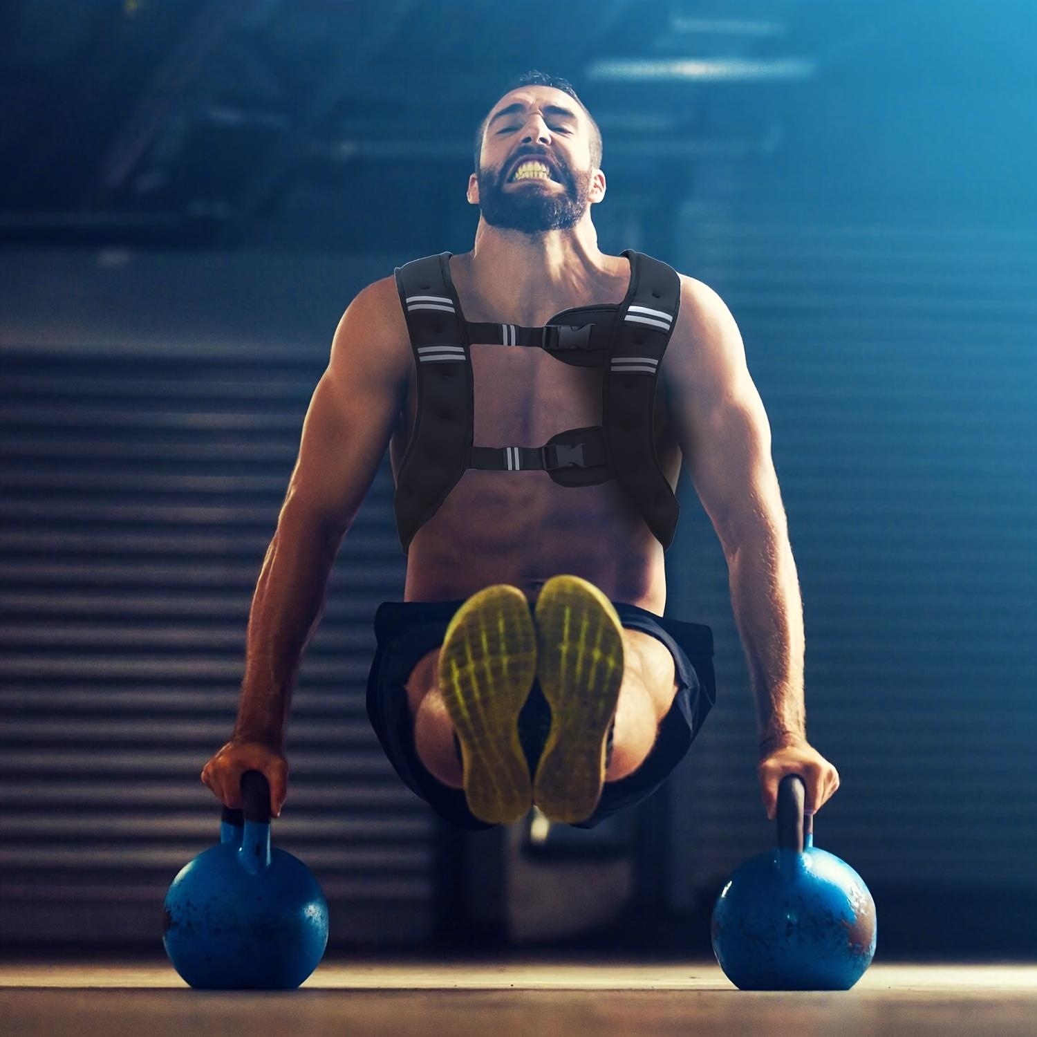 Men'S & Women'S Weighted Vest for Strength Training & Running - Breathable, Waterproof Sandbag Fitness Vest with Reflective Strips, Unisex Design for Muscle Building, Weight Loss & Cardio Workouts