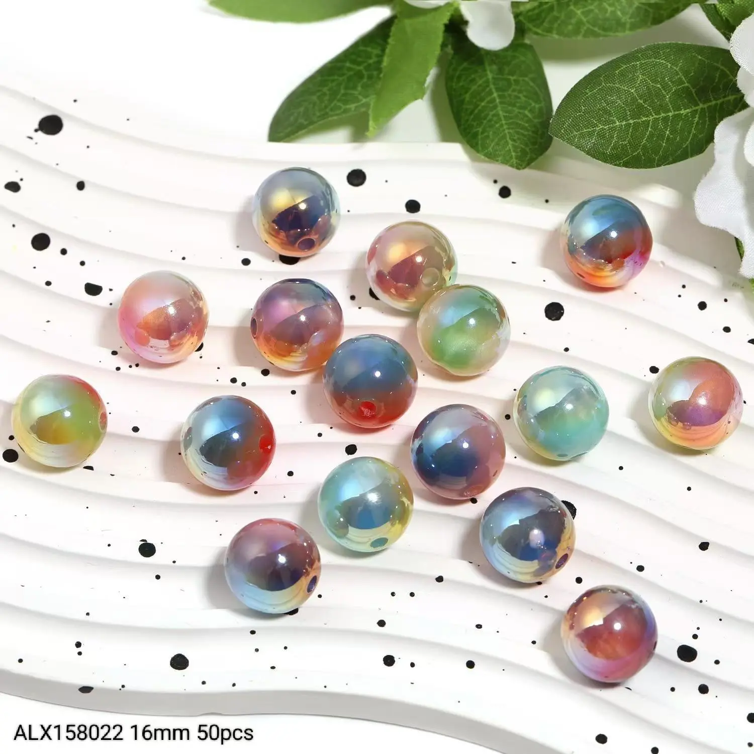 ALX158022 16mm 50pcs Three-colorbeads