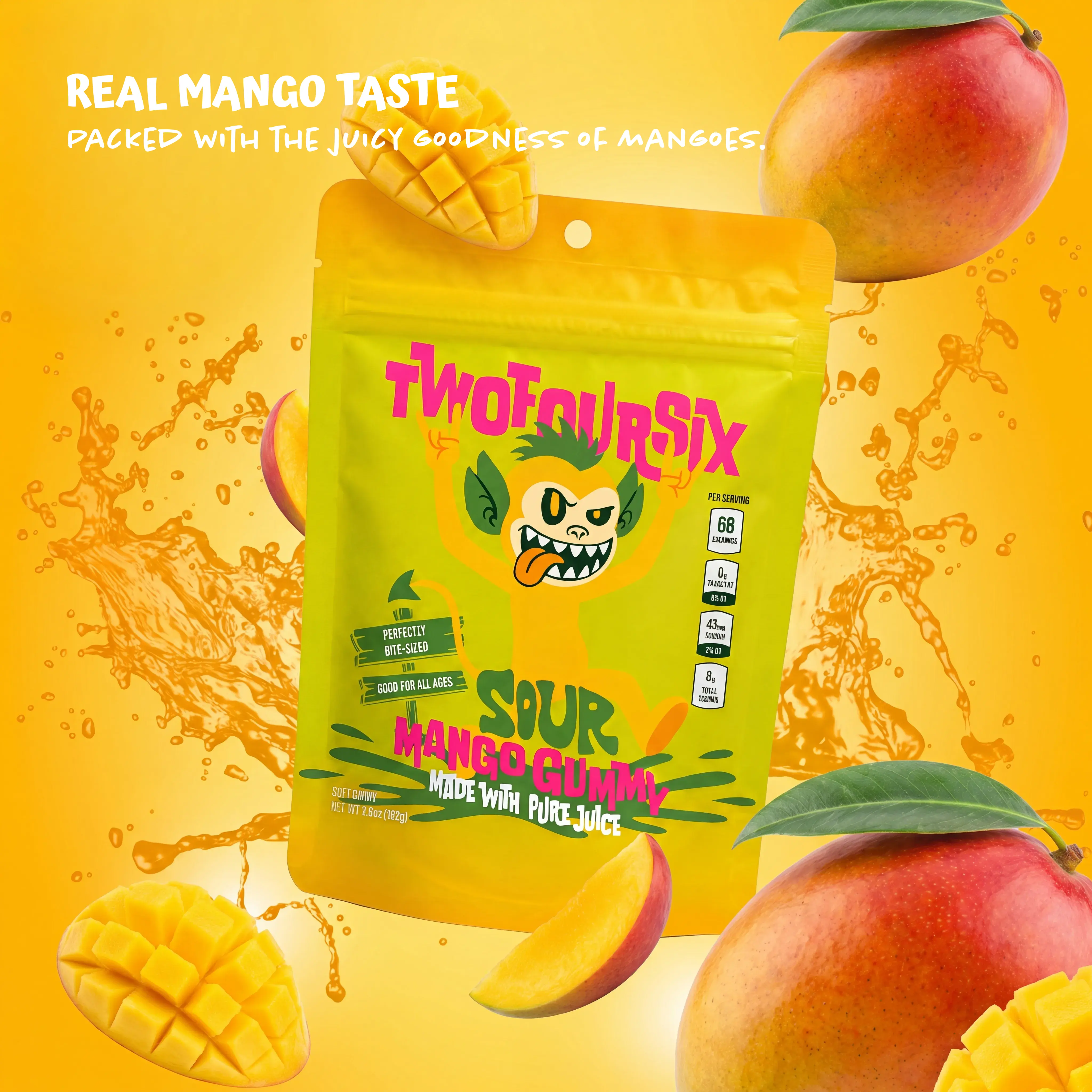 TwoFourSix Sour Mango Gummies