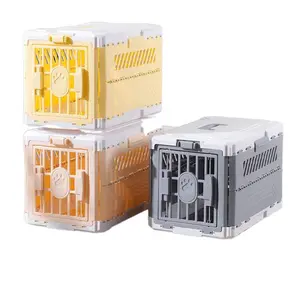 2-in-1 Foldable Pet Travel Crate - Comfortable Carrier for Home & Travel, Easy Storage and Portable