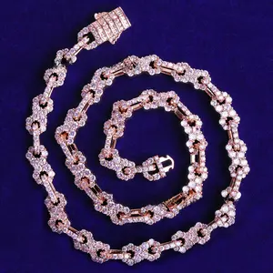 European And American Hip-Hop Fashion Trendsetter'S Infinite Loop Zircon Chain Necklace, Unique Niche Hip-Hop Accessory