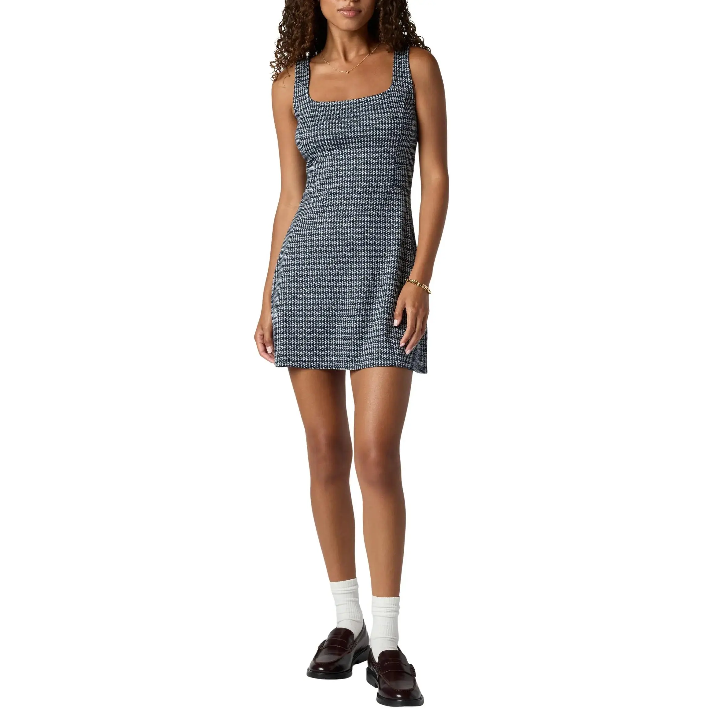 Women's Florence by Mills Checkered Print Sleeveless Casual Mini Dress