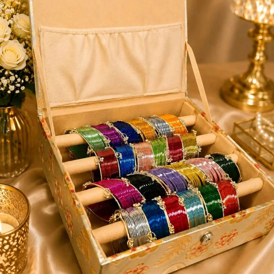 Jelly Metal Bangles Combo with a Storage Box Jelly Metal Bangles Combo with a Storage Box