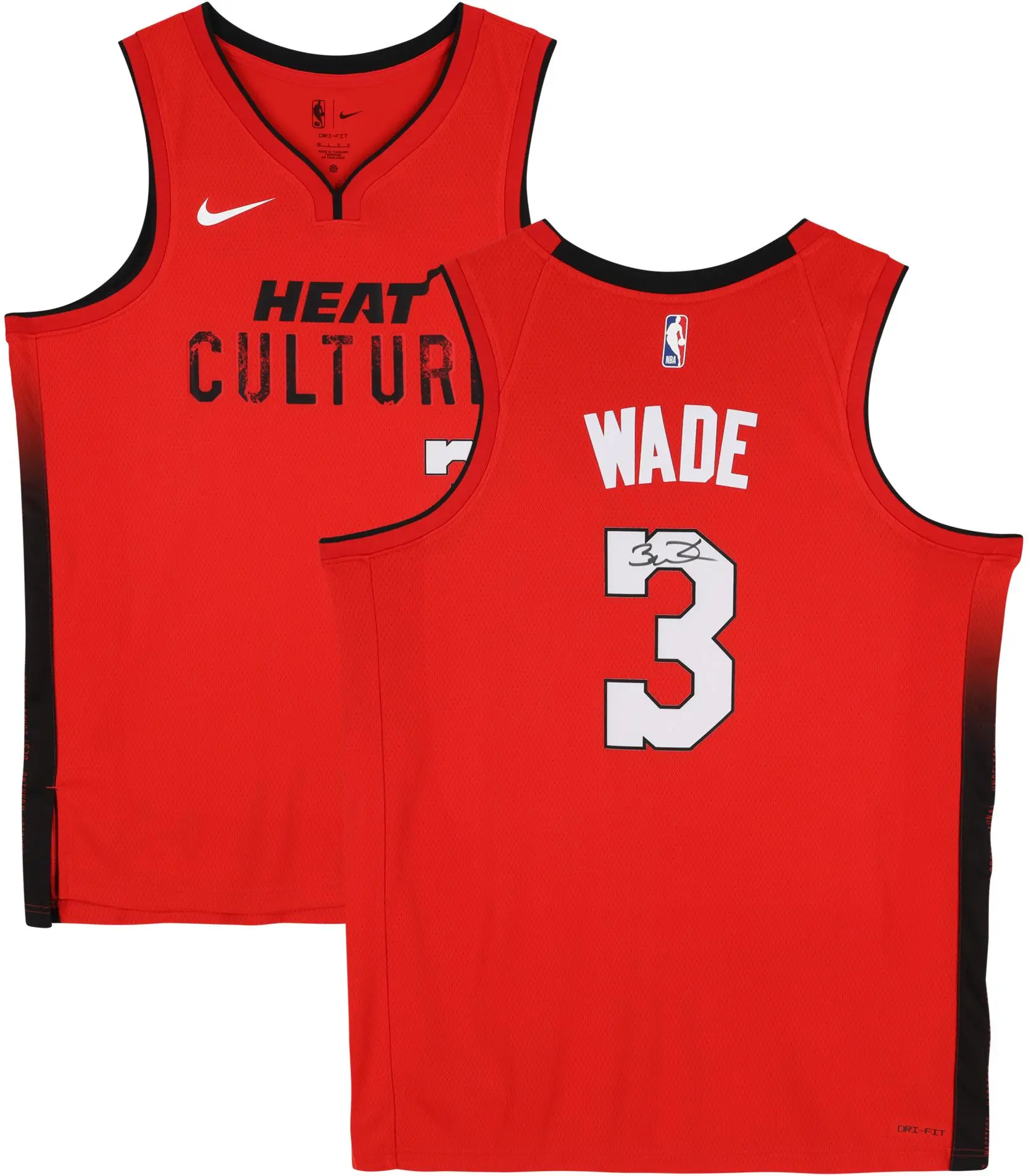 Dwyane Wade Miami Heat Autographed Nike Red 2024-25 City Swingman Jersey - Fanatics Authentic Certified