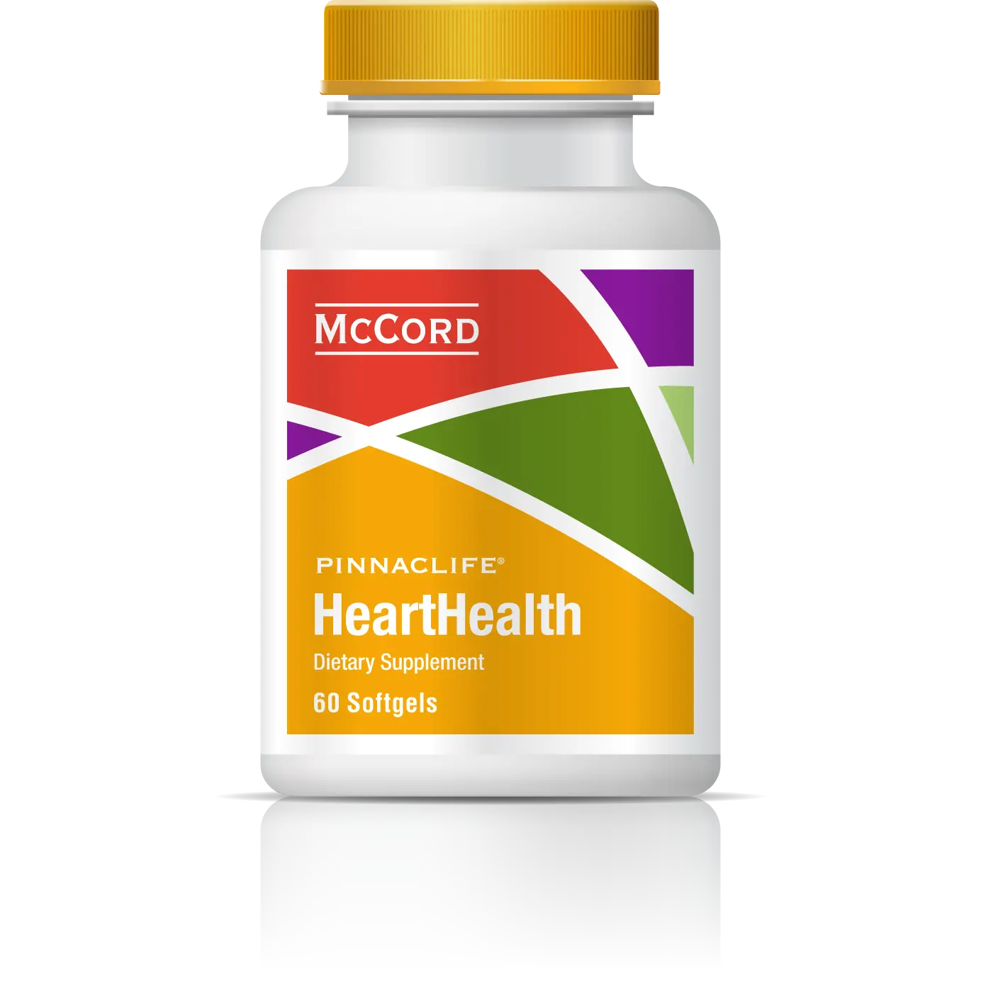 Pinnaclife McCord HeartHealth Omega-3 Fish Oil with Lemon, 550 mg Omega-3s, 500 mg DHA & 30 mg EPA, Molecularly Distilled Fish Oil Softgels, Burpless, Gluten-Free, 60 Count Supplement