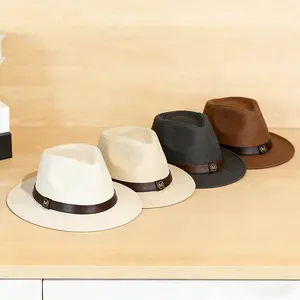 Unisex Plain Wide Brim Papyrus Fedoras Premium Headwear Ideal for Summer Outdoor Casual Beach Use Hats for Women Men with Jazz Panama Cowboy Styles