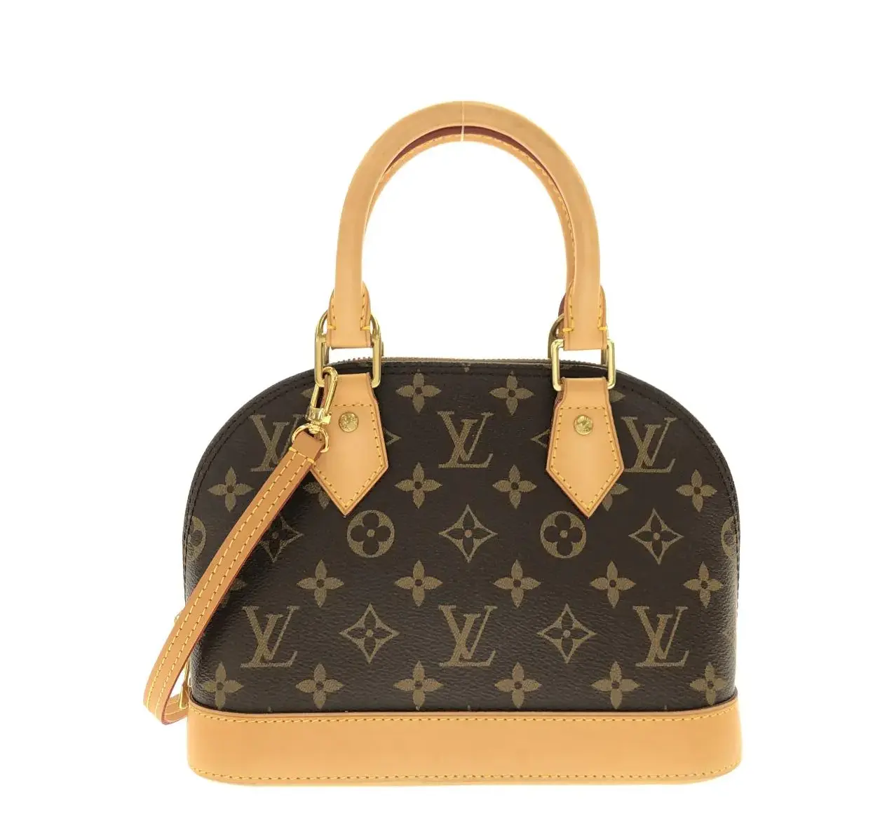 Pre-owned Canvas Round Top Satchel Louis Vuitton Shoulder Bags Alma BB Monogram Bag