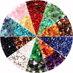 L-HDJ028  1000PCS Crystal Stone Beads for Jewelry Making, Natural Chip 5-8mm Irregular Gemstones Multicolored Rock Loose Beads for Ring, Earrings, Necklace, Bracelet Making DIY Art Crafts