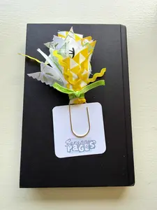 Scrap Fabric Paperclip Bookmark (Stock #004)