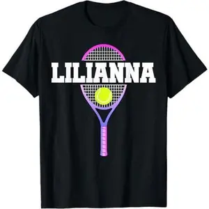 Lilianna Name Tennis Player Girls Ball and Racket Sports Fan T-Shirt