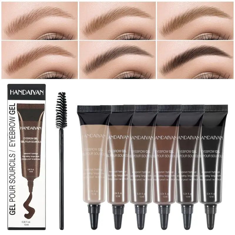 Venicare Eyebrow Dye Tint Waterproof Pour Eyebrow Gel Mascara Cream with Brush Kit 10ml