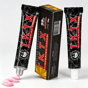 TKTX Tattoo Numbing Cream 2 Pack, Black 99% Painless Very Strong Relief Cream for Tattoos,Waxing, Microneedling, Lecithin External Cream(10g)Cosmetic.