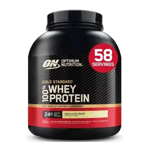 Optimum Nutrition Gold Standard 100% Whey Protein Powder Vanilla Ice Cream 3.96 lb High-Protein Formula for Muscle Recovery & Strength - Supplement, Healthcare