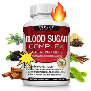 BloodSugar Complex -60 Capsules with ChromiumCinnamon & Mulberry for Healthy Sugar Levels &Immune Support - Dietary SupplementHealthcare Edible Fitness Vitamin plant-based wellness | Non-GMO | Daily nutrient support | Gluten-Free Formula