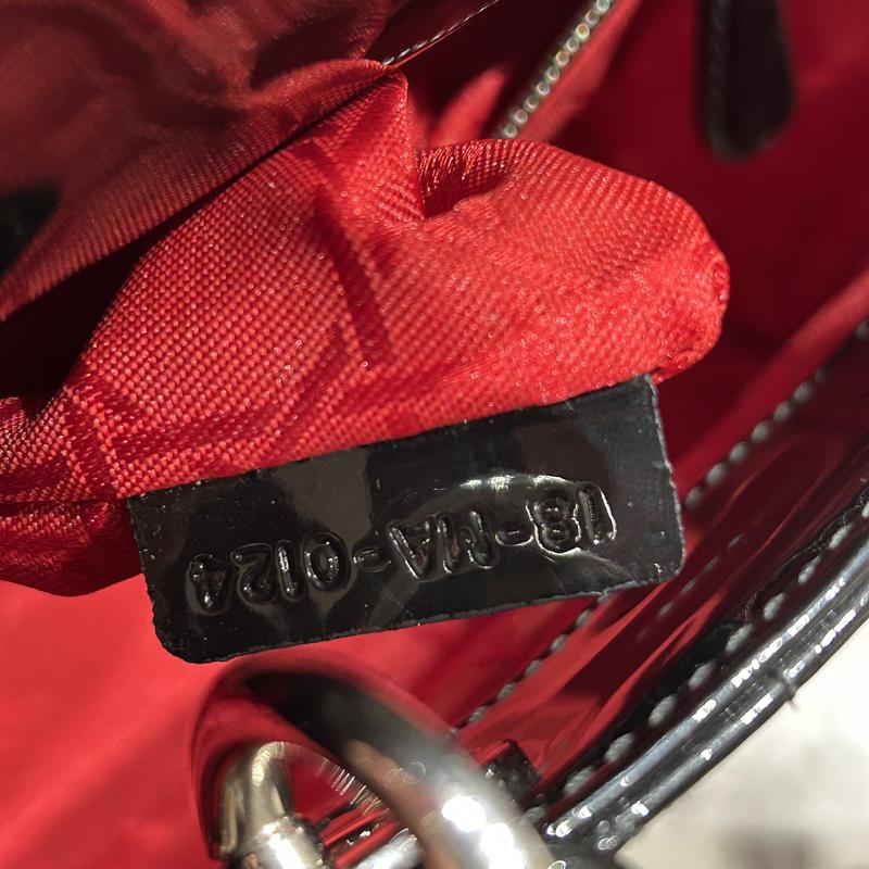 Pre-owned Dior Patent Leather Top Handle Christian Black Mini Lady Bag 61816843