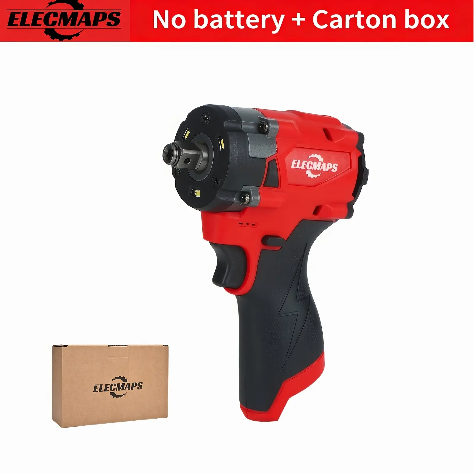Wireless impact wrench, highly suitable for operations in narrow spaces