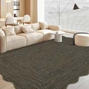 Garvee Printed Rugs with Braided Pattern, Scalloped Edges, Washable, Non-Slip, Soft, Non-Shedding, Low Pile, Stain Resistant Area Rugs and Runners for Multiple Rooms