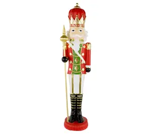 Northlight 22" Red and Gold Christmas Nutcracker with Scepter
