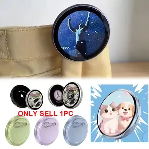 1.7 Inch HD Screen Smart Badge, Bluetooth-compatible 6.0, 30 Hour Long Battery Life, Dynamic Lighting Color Lights, DIY Customization Anime Personal Display, Gift Accessory, Electronic Badge