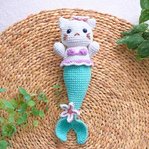 Mermaid Kitten Amigurumi Crochet Pattern - Stuffed Sea Animals Design for Various Projects, Perfect for Crafting Enthusiasts