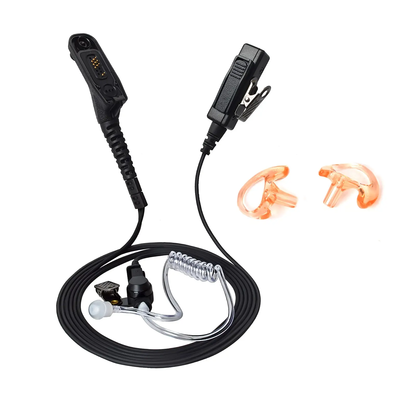 Earpiece for Motorola Walkie Talkie and Radio with PTT/Microphone,Surveillance Acoustic Tube Headset Compatible with Two-Way Radios Compatible with Motorola XPR 6000 XPR6500 XPR6550 XPR 7000 XPR 7550 XiR-P8200 XiR-P8268 2 Way Radio