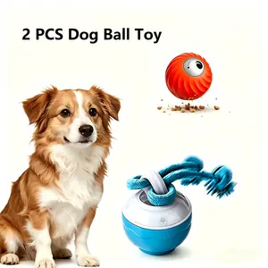2 Pieces Dog Ball Toy Combo - Automatic Dog Toy Ball with Irregular Motion - Smart Interactive Dog Ball Toy with Treat Dispensing & Random Movement - Rolling Dog Toy Ball with Food Dispenser - 2 Pcs Dog Toy Ball Combo