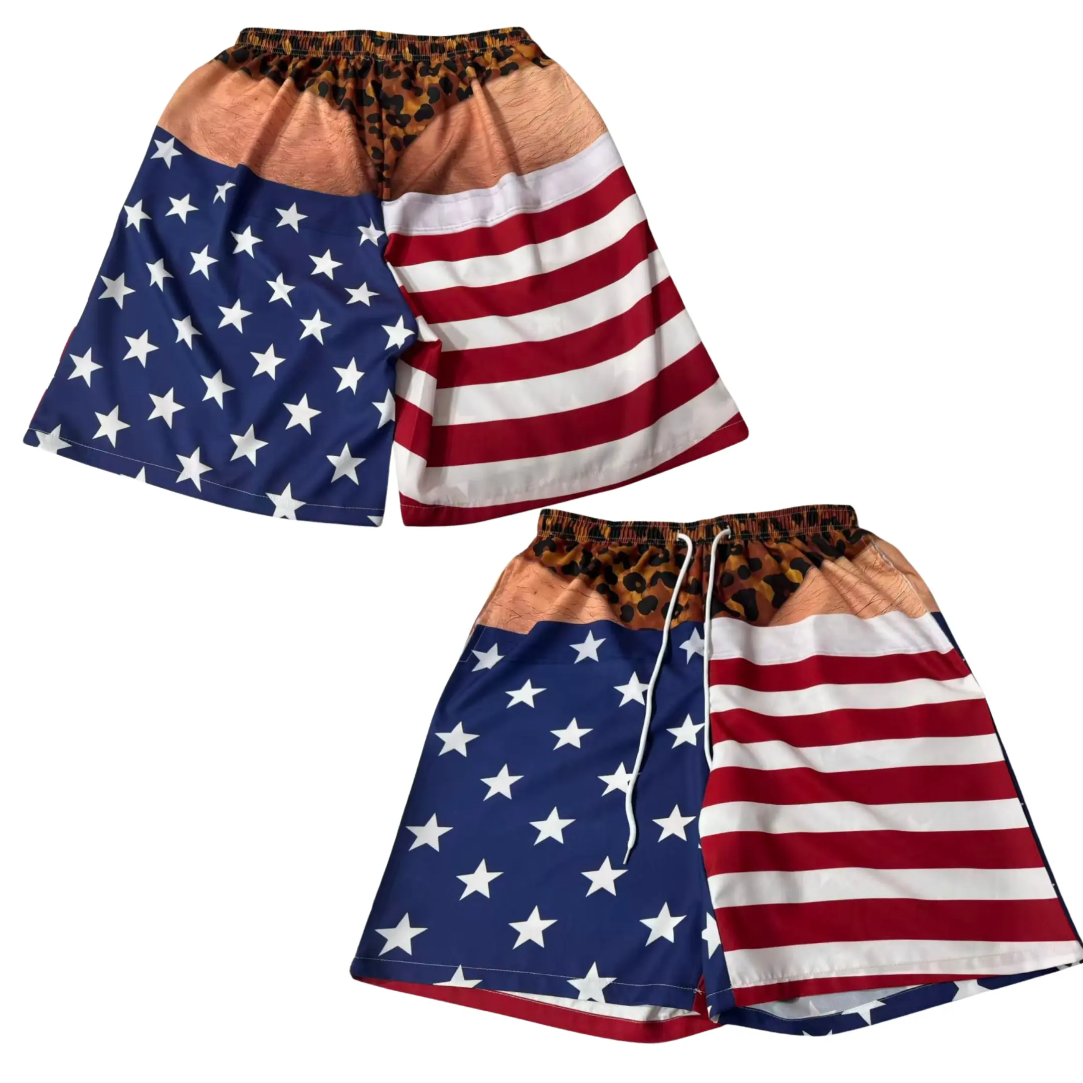 Funny Men’s Swim Trunks, Fake Underwear Hawaian Beach Shorts