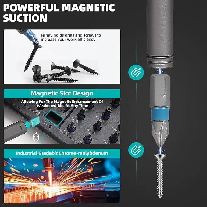 24 in 1 Dly Screwdriver Set Magnetic Compact and PortableRatchet Screwdriver, Mini Screwdriver Set, Ratcheting AllenWrench Set, Removable Self-Assembly Precisio for PcMobile Bicycle (Black) repair work autorepair kit Tool Setwith Case