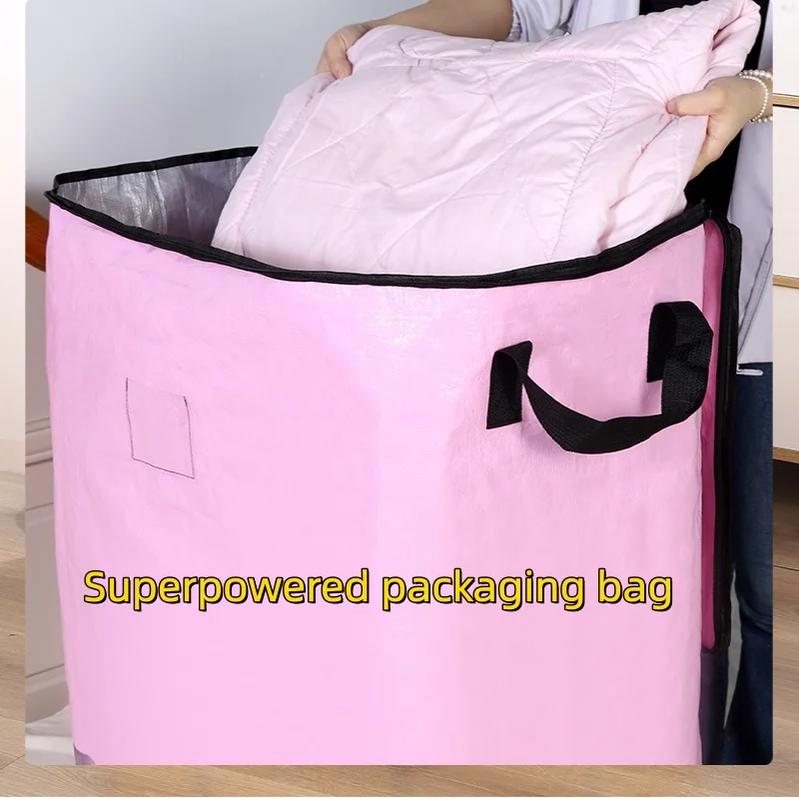 1PCS Large Capacity Waterproof Clothing Down Comforter Storage Bag Mobile Packaging Transport Luggage Bag Moving Travel Organizer